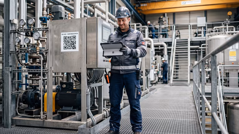 Klemmbrett ade: Wartung & Service in einem Fluss — vom QR-Scan zur Rechnung