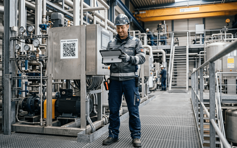 Klemmbrett ade: Wartung & Service in einem Fluss — vom QR-Scan zur Rechnung